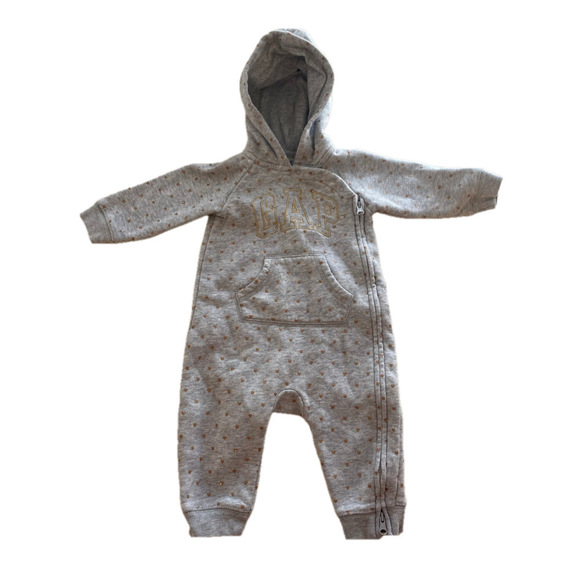 BabyGap Other - Baby Gap Jumpsuit 6-12m Grey and Gold